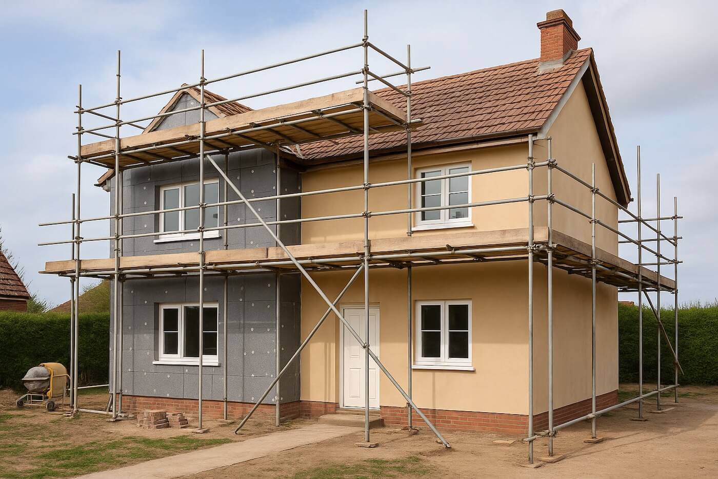 SM Ravalement - Ravalement de façade + ITE : Une rénovation complète pour valoriser votre patrimoine et améliorer la performance énergétique de votre maison.