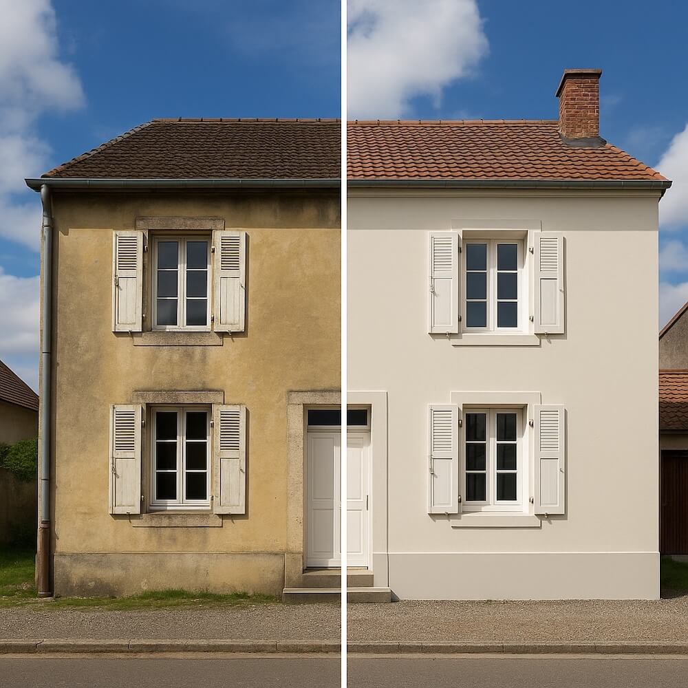 SM Ravalement Reims - Ravalement de façade + ITE : Une rénovation complète pour valoriser votre patrimoine et améliorer la performance énergétique de votre maison.